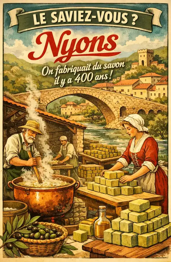 Illustration — Le savon à Nyons : histoire de la savonnerie et savoir-faire — Le savon à Nyons : histoire de la savonnerie et savoir-faire