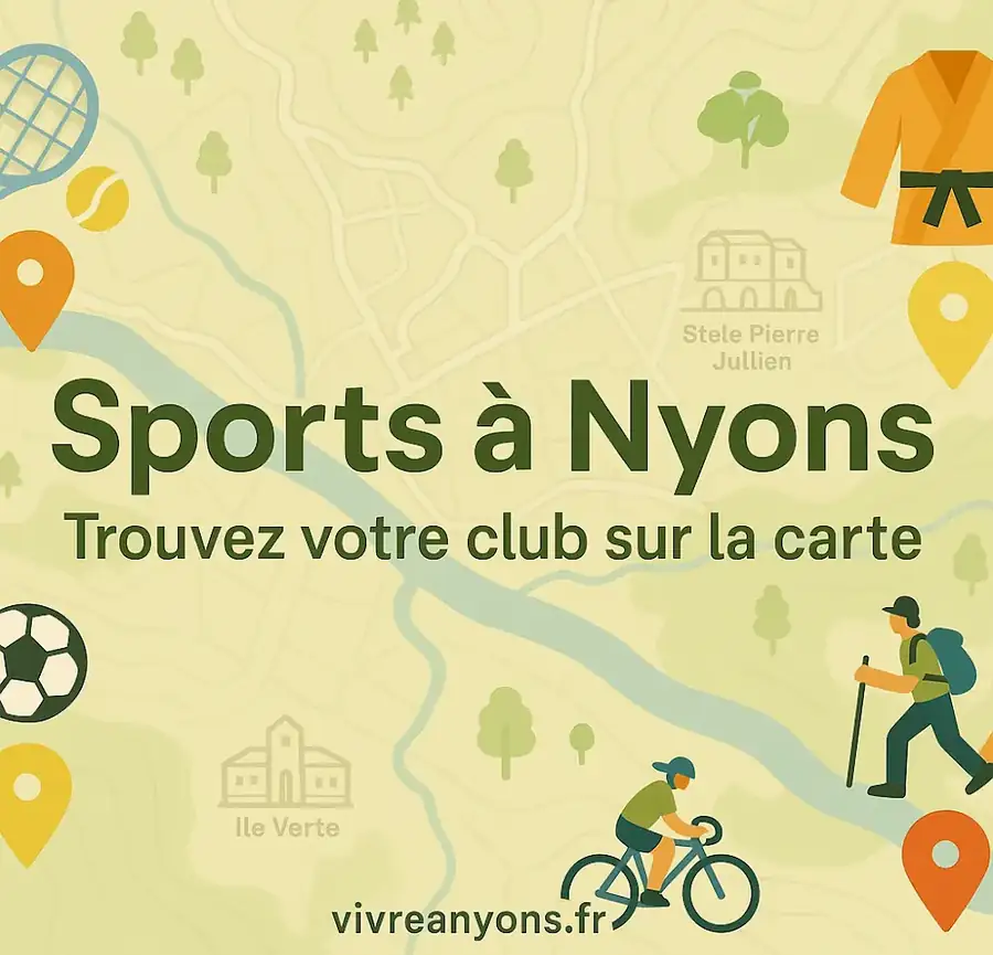 Illustration — Où faire du sport à Nyons : carte interactive — Où faire du sport à Nyons : carte interactive