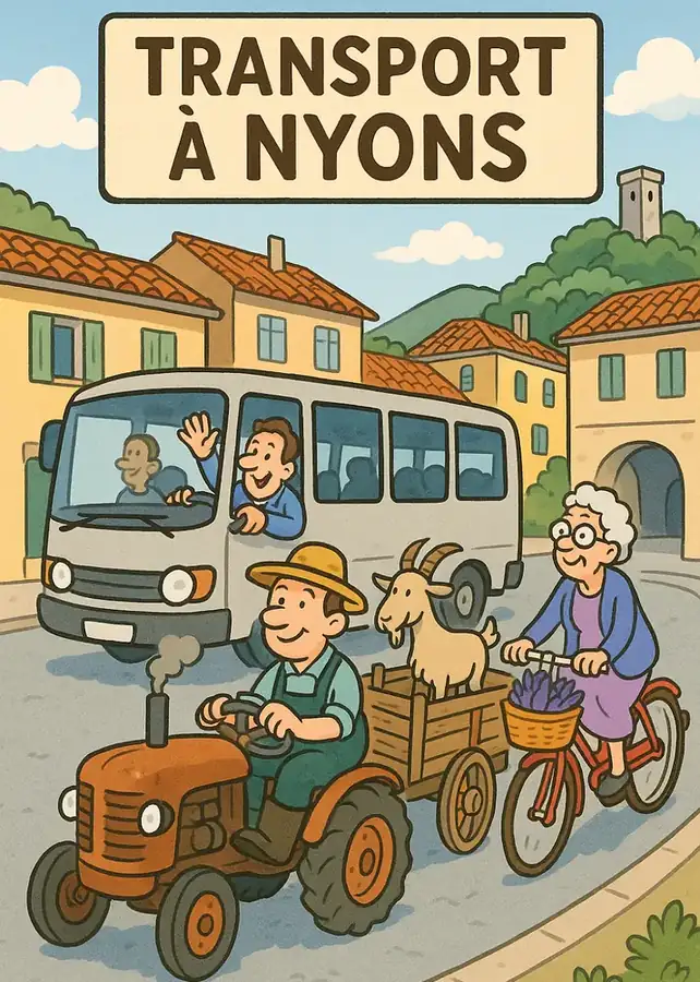 Illustration — Les bus à nyons (26110) : horaires, lignes et astuces papy pour se déplacer facilement
