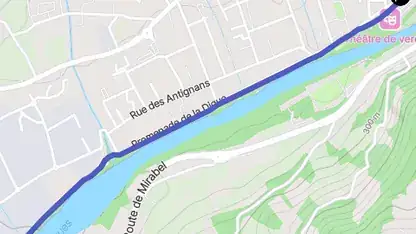 Plan indicatif du secteur de la promenade de la Digue le long de l’Eygues à Nyons.