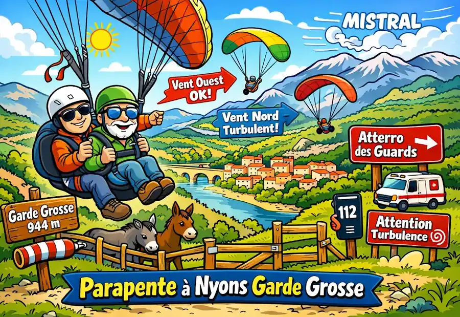 Parapente à Nyons depuis la Garde Grosse