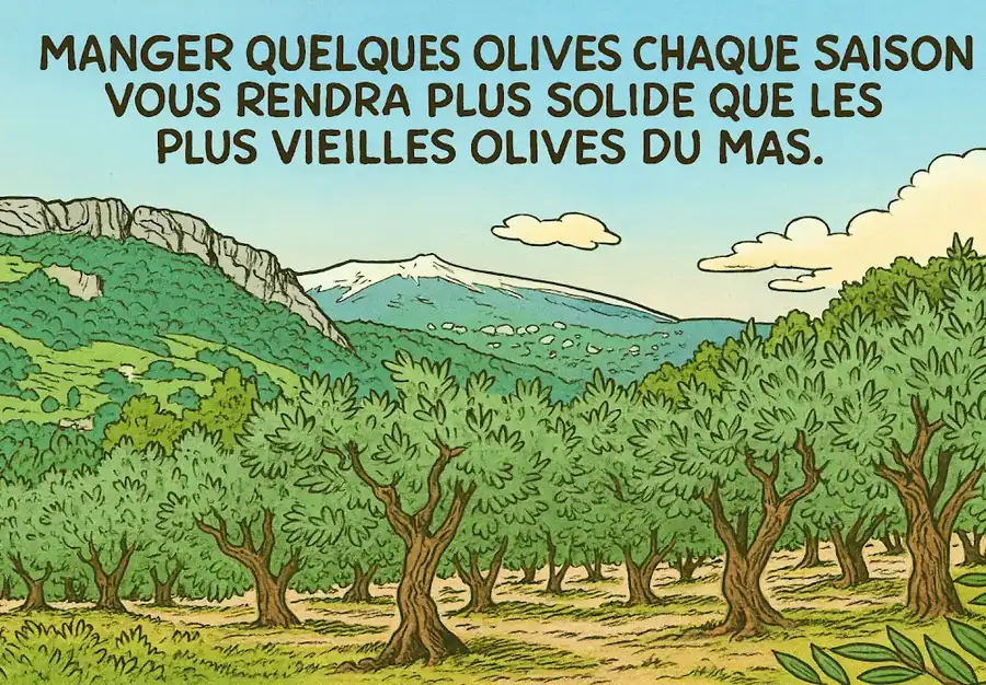 Illustration — Oliviers de nyons, art de cultiver l’olivier