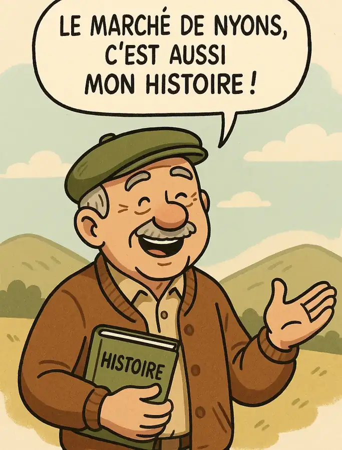 Illustration — Histoire du marché de Nyons : le cœur vivant de la ville