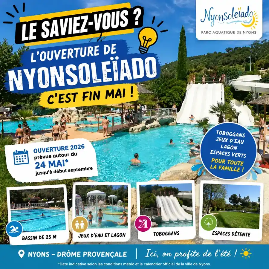 Illustration — Ouverture Parc Aquatique Nyonsoleïado 2026