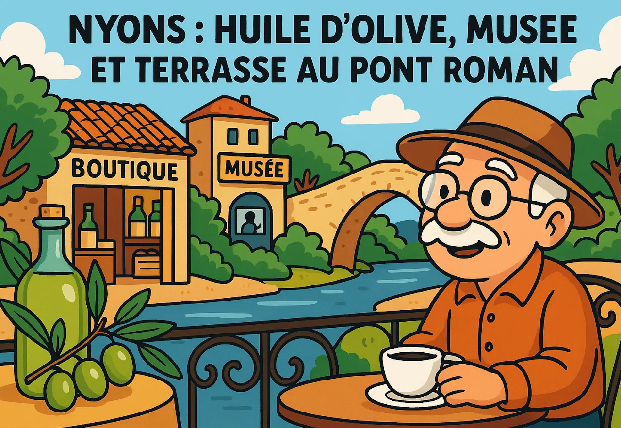 Les Vieux Moulins de Nyons situés au pied du Pont Roman, au bord de l’Eygues.