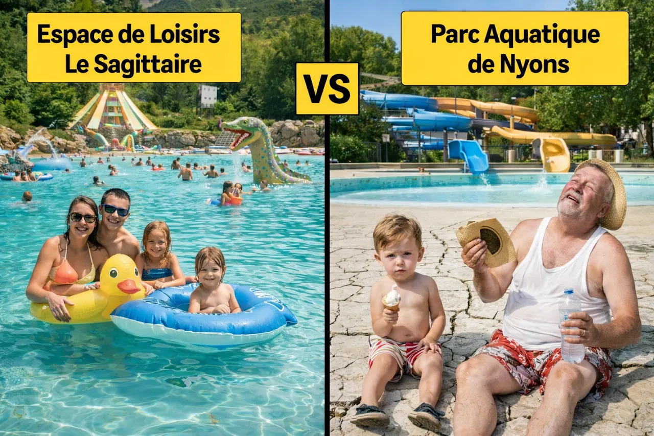 Parc aquatique Le Sagittaire vs parc aquatique de Nyons – photo