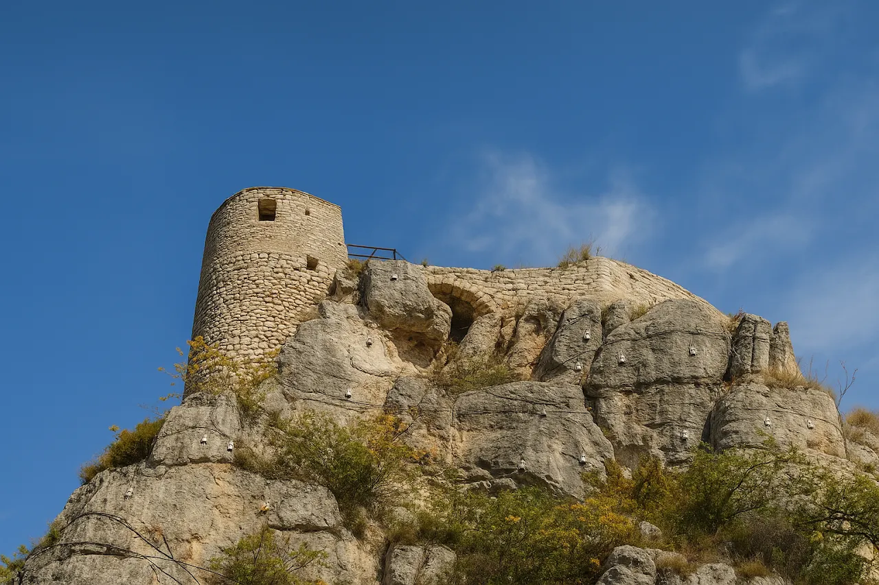 Tour en pierre sur le rocher à La Roche-sur-le-Buis