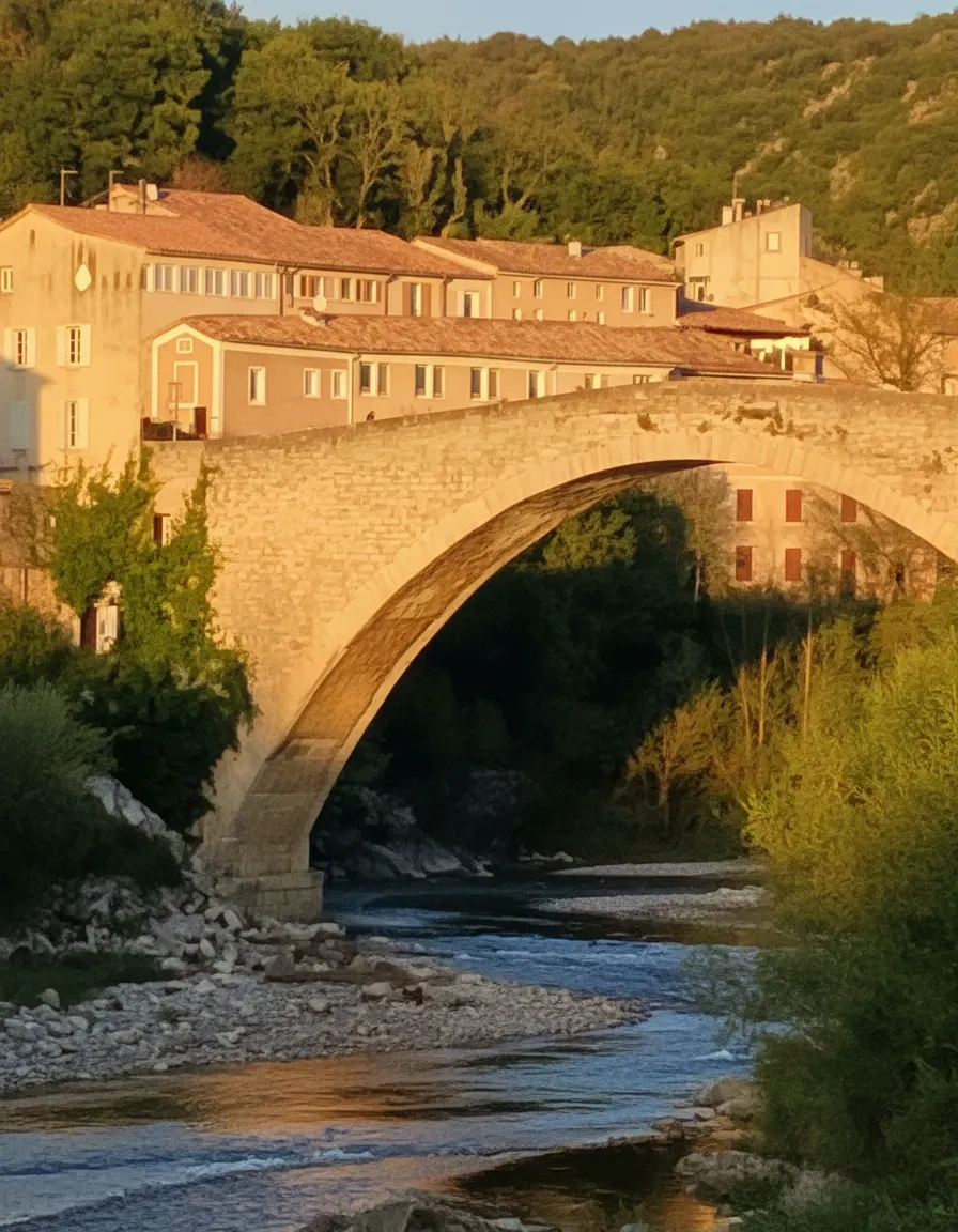 Pont de Nyons sur la rivière Eygues.