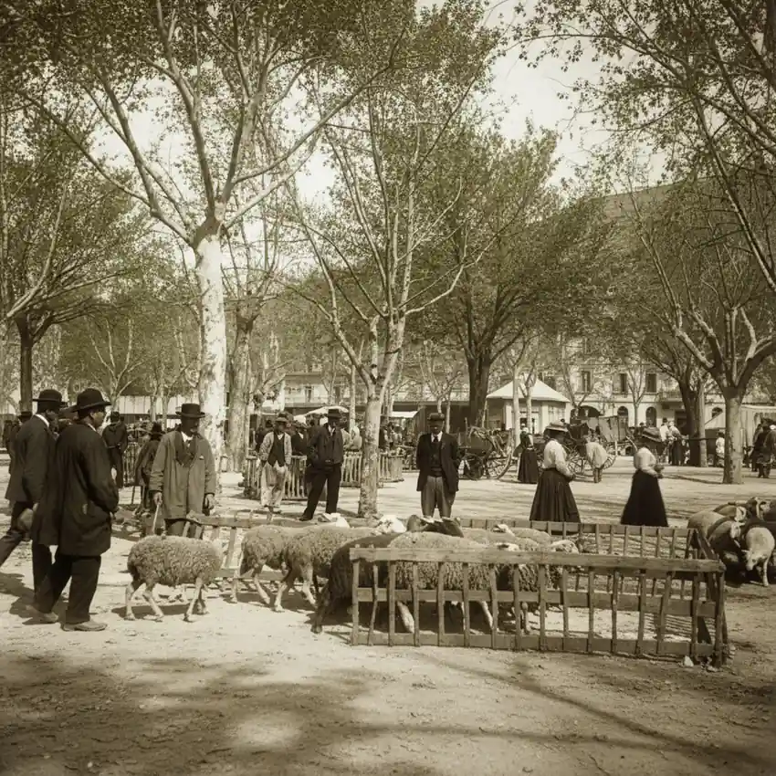 Au marché aux moutons de Nyons , ça bêlait plus fort que les marchands ! Les bergers négociaient, les bêtes râlaient, les gamins couraient derrière un agneau “pour voir s’il me suivait”
