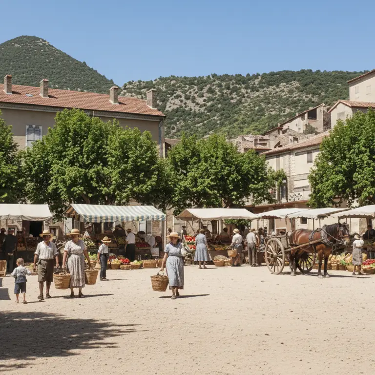 La place Buffaven en jour de marché