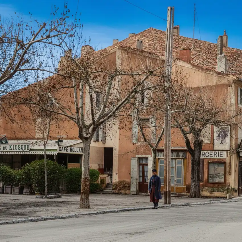 Le coin de l’avenue Paul Laurens à Nyons , c’est ce petit bout de ville où tout paraît tranquille : façades provençales, ombre douce sous les volets, passants qui flânent sans se presser
