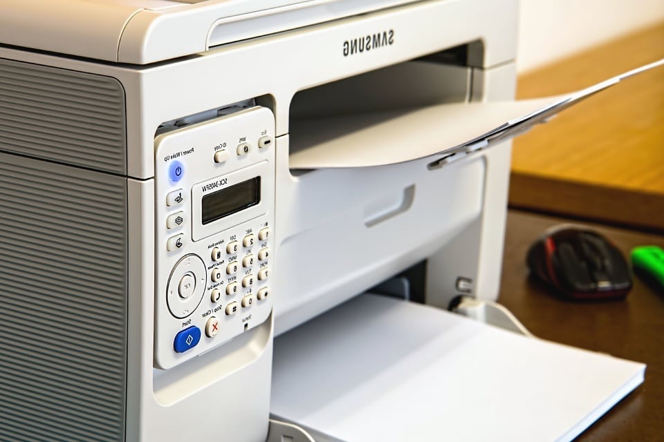 Photocopieur multifonction de bureau, photographie d’illustration.